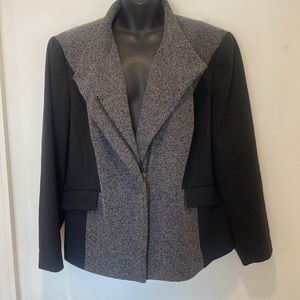 Sejour Black & Gray Moto Jacket 18W